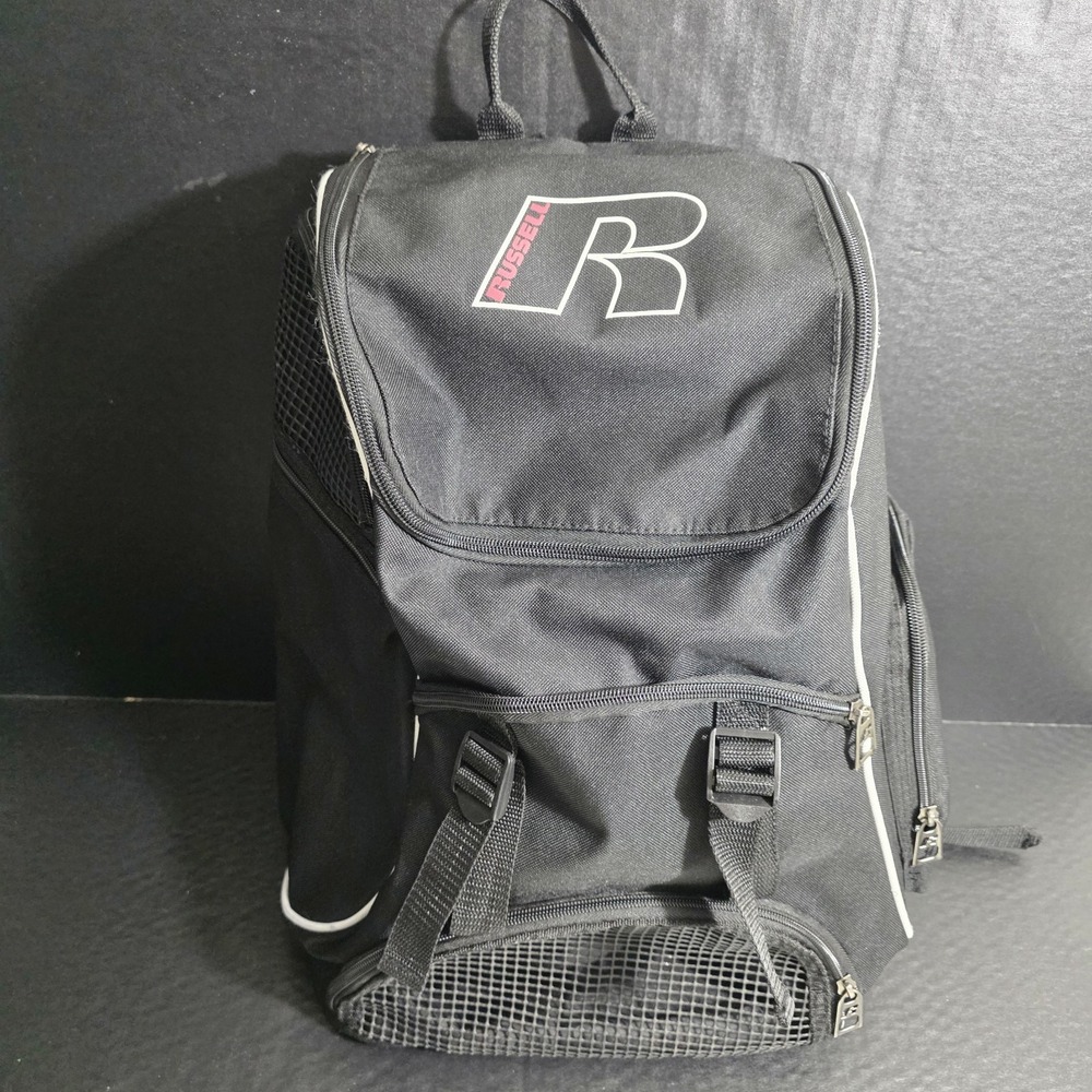 Russell Athletic Black Basketball‎ Soccer Ball Carrying Backpack